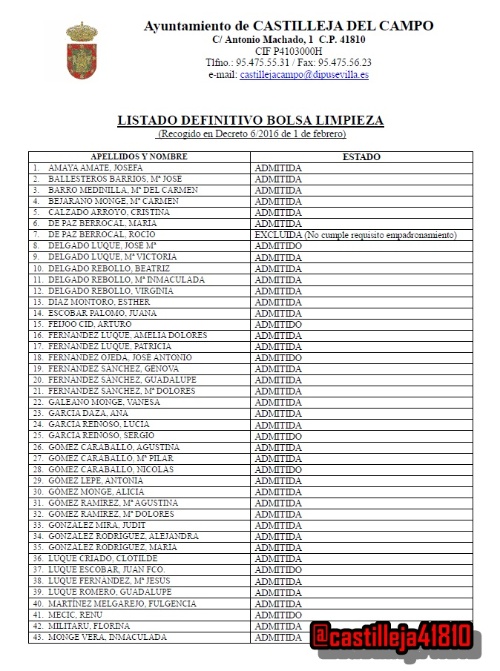 lista de limpieza 2016.1